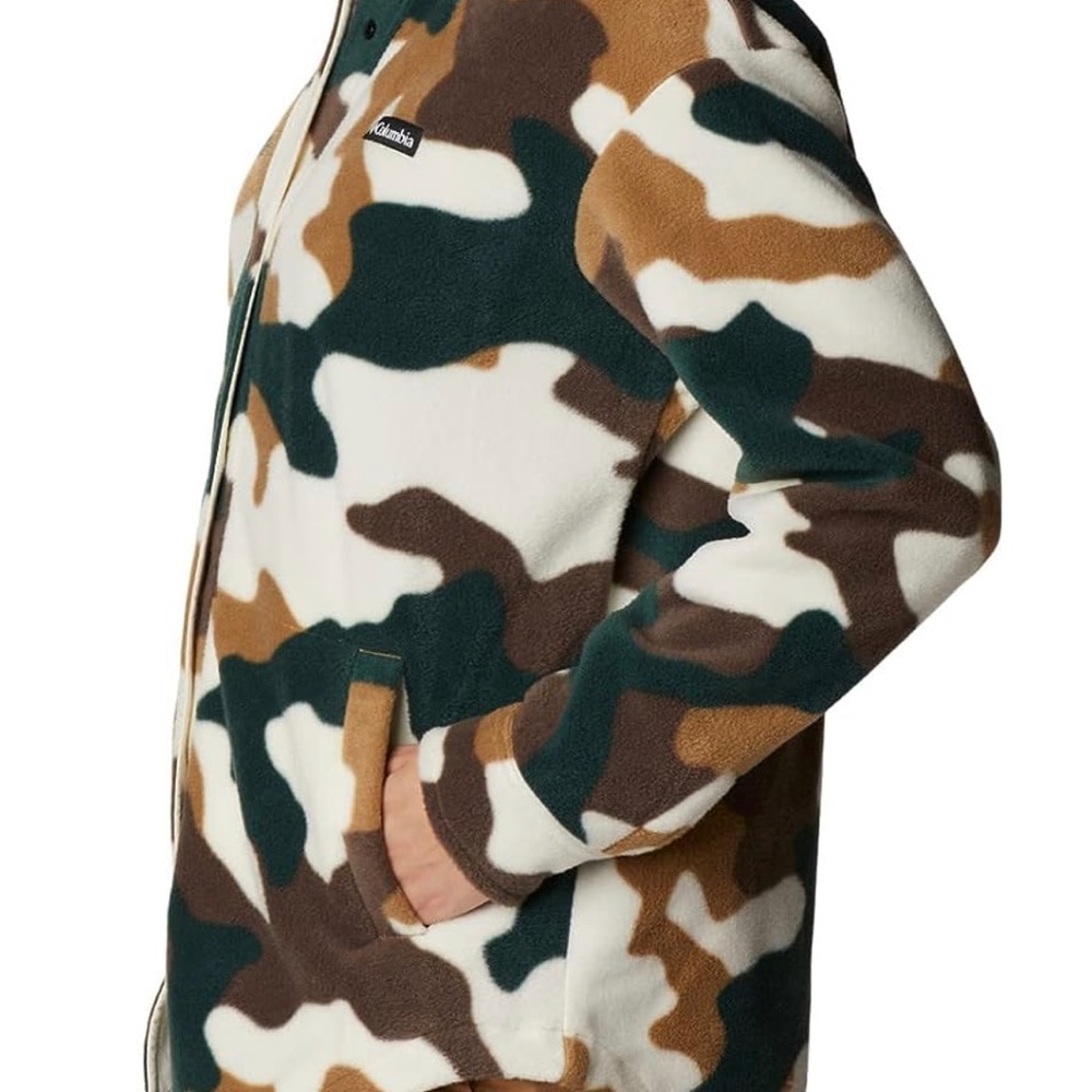 Columbia Women's Benton Springs™ Fleece Shirt Jacket Camo size large - Picture 3 of 8